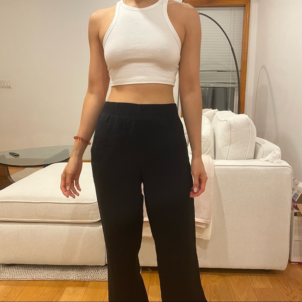 Black Zara Wide leg pants